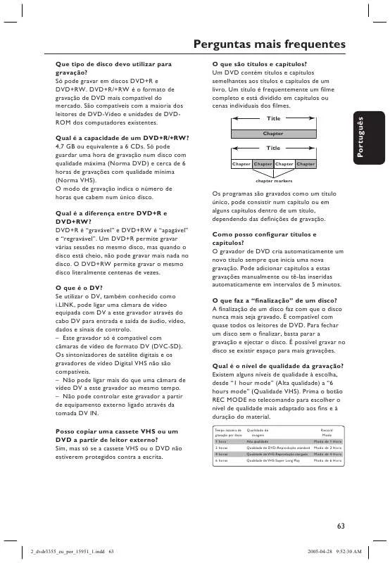 Mode d'emploi PHILIPS DVDR3365