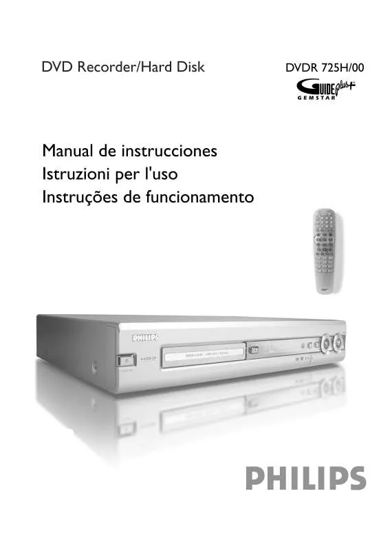 Mode d'emploi PHILIPS DVDR725H