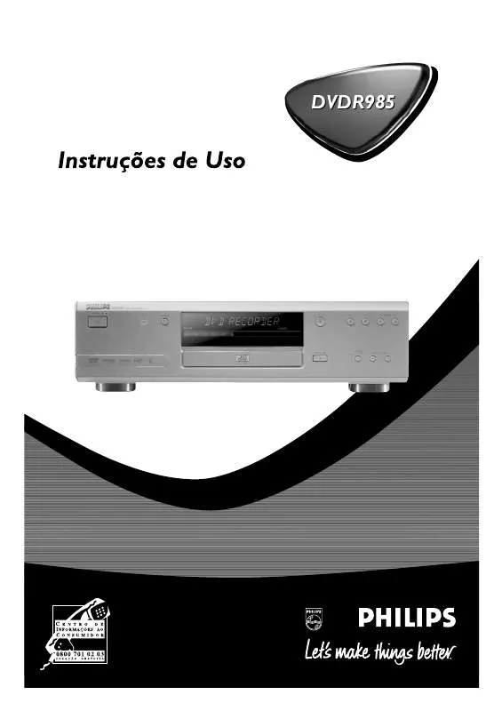 Mode d'emploi PHILIPS DVDR985-191