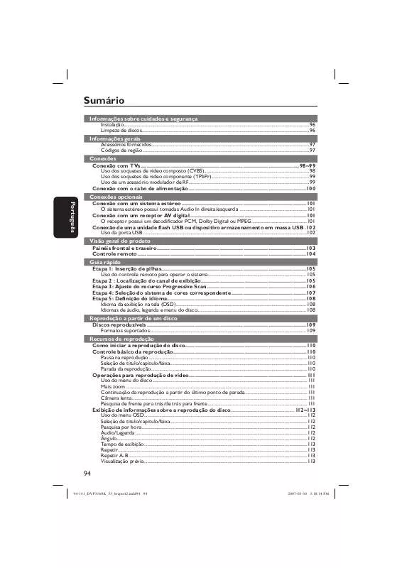 Mode d'emploi PHILIPS DVP3160K