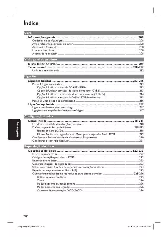 Mode d'emploi PHILIPS DVP5990