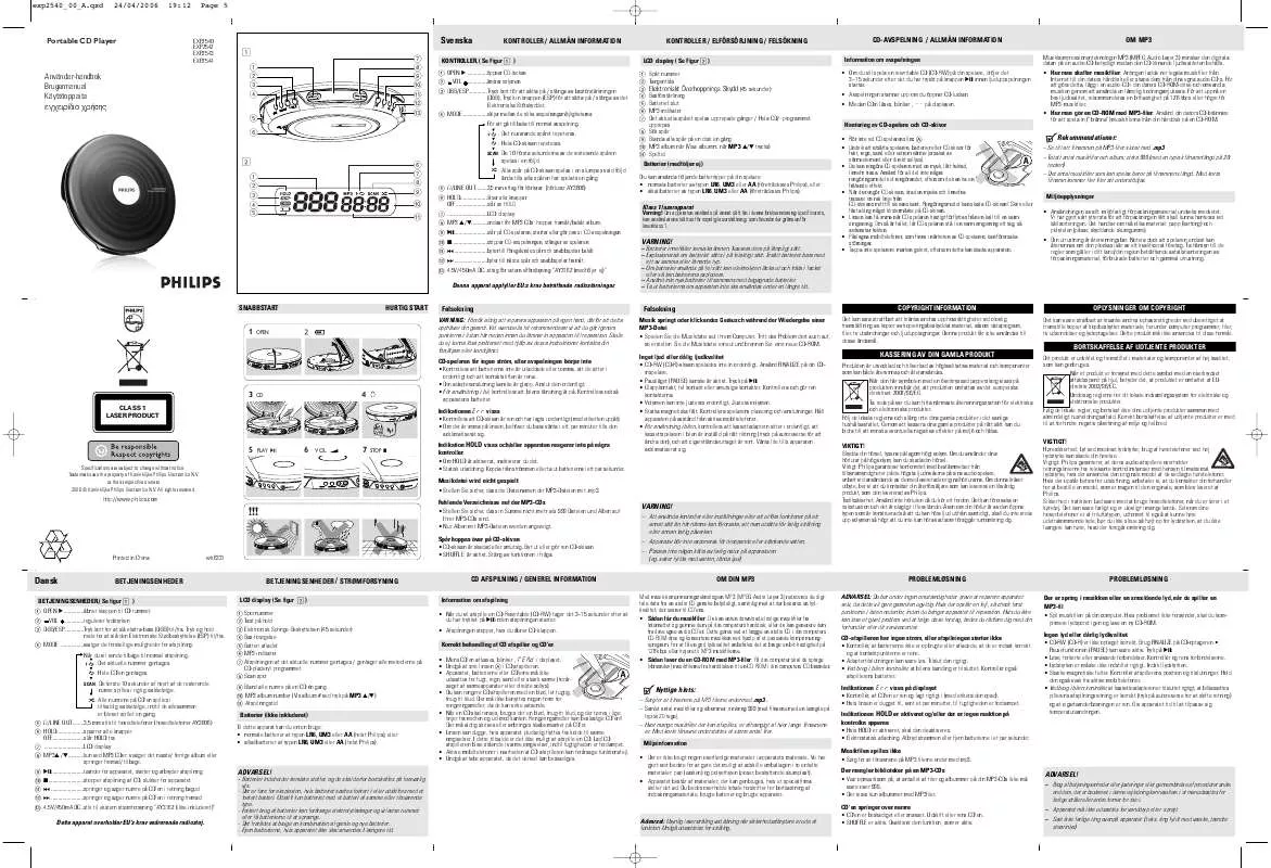 Mode d'emploi PHILIPS EXP2544