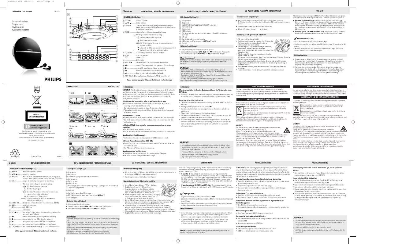 Mode d'emploi PHILIPS EXP2546