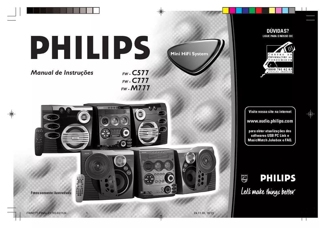 Mode d'emploi PHILIPS FW-M777/P22