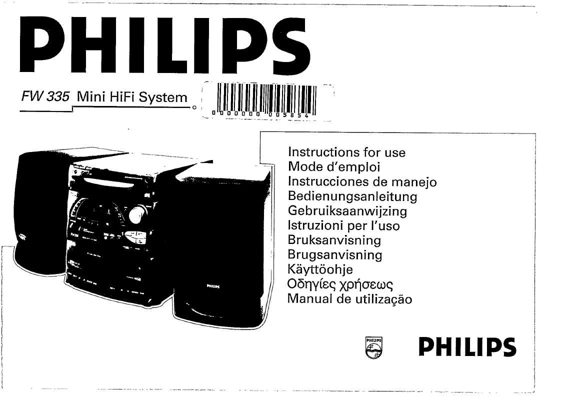 Mode d'emploi PHILIPS FW335