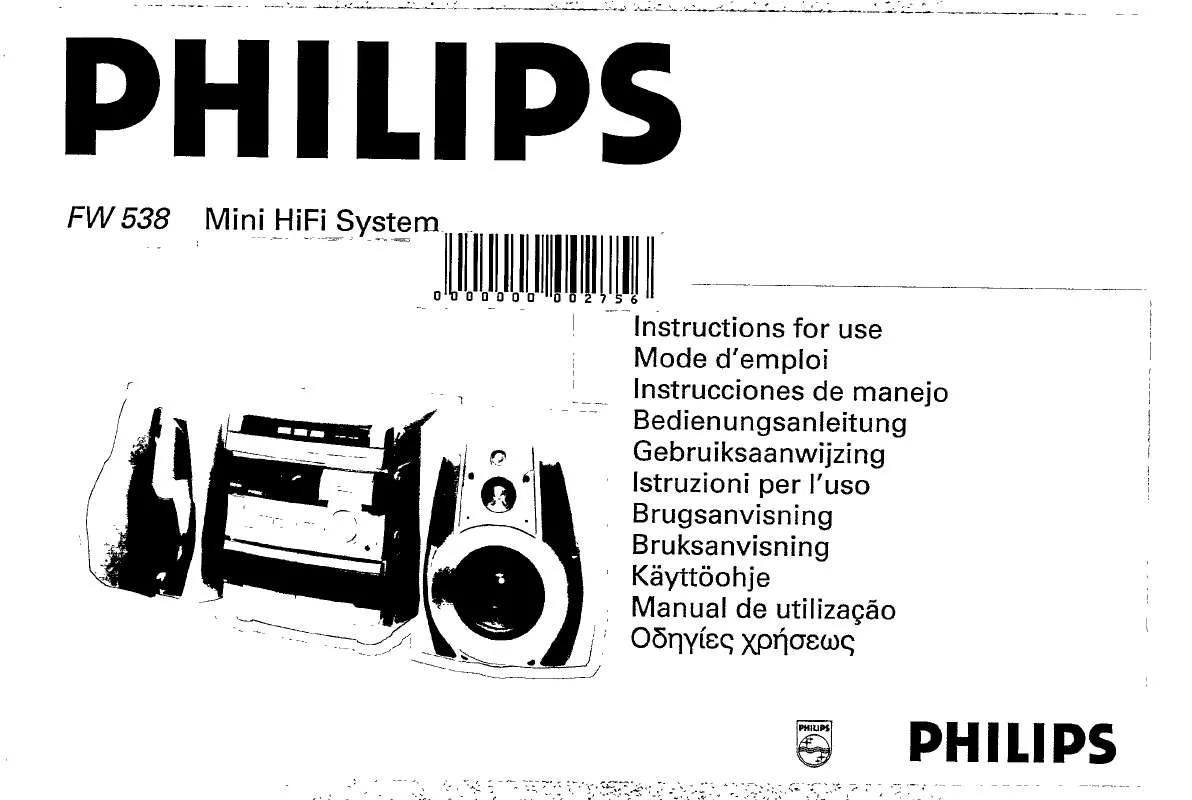 Mode d'emploi PHILIPS FW538SR/P22