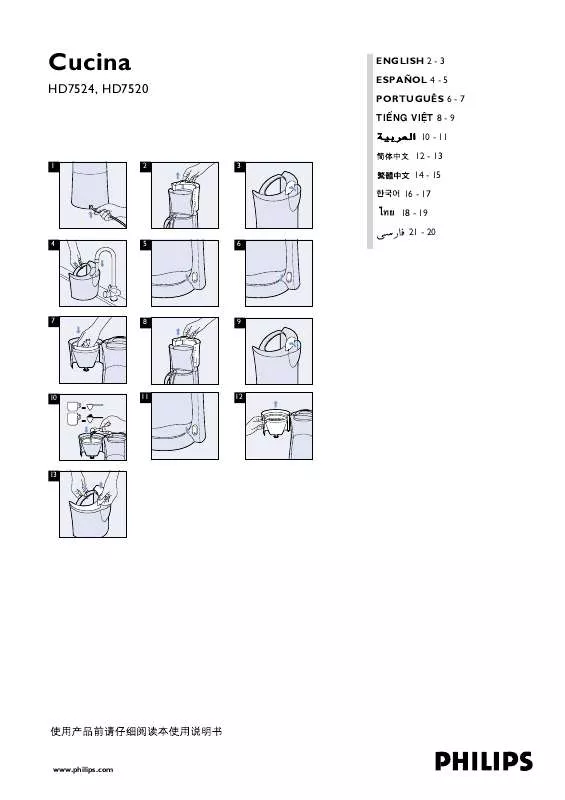 Mode d'emploi PHILIPS HD7524