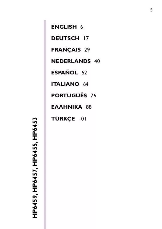 Mode d'emploi PHILIPS HP6453