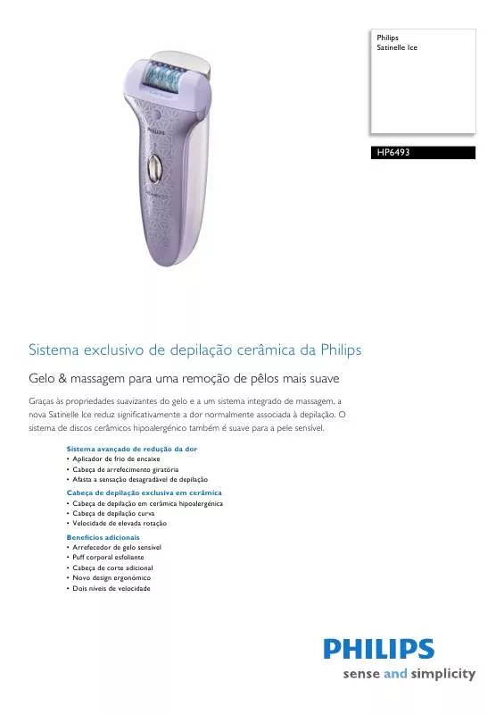 Mode d'emploi PHILIPS HP 6493