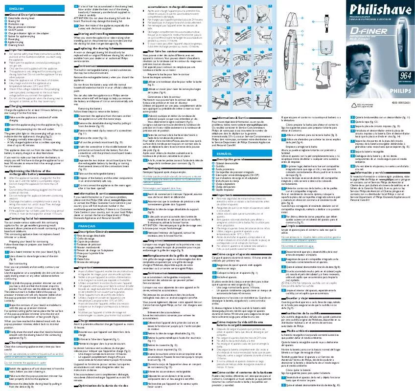 Mode d'emploi PHILIPS HQS964