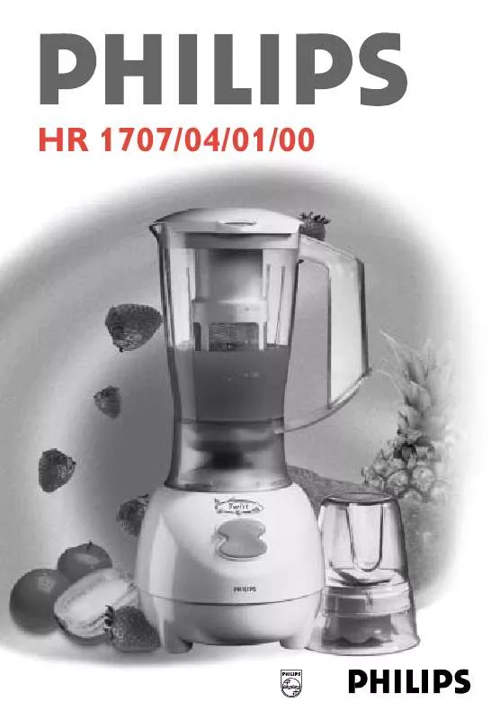 Mode d'emploi PHILIPS HR1700