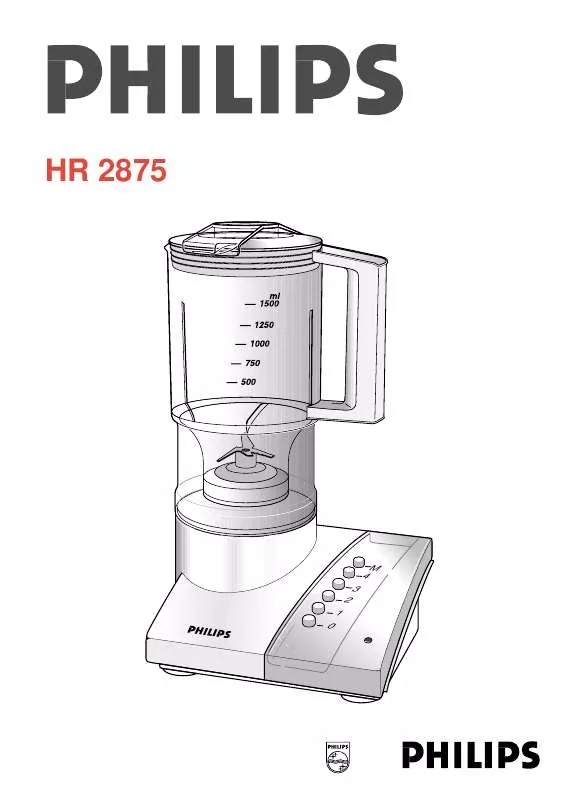 Mode d'emploi PHILIPS HR2875