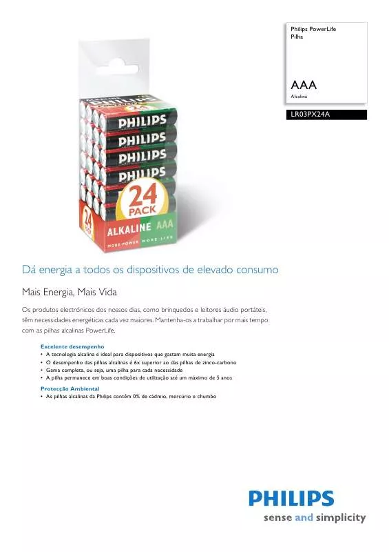 Mode d'emploi PHILIPS LR03PX24A