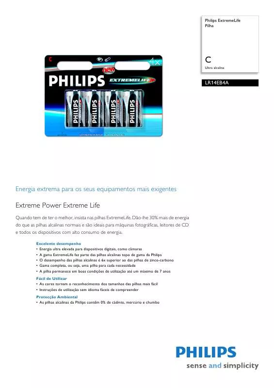 Mode d'emploi PHILIPS LR14EB4A