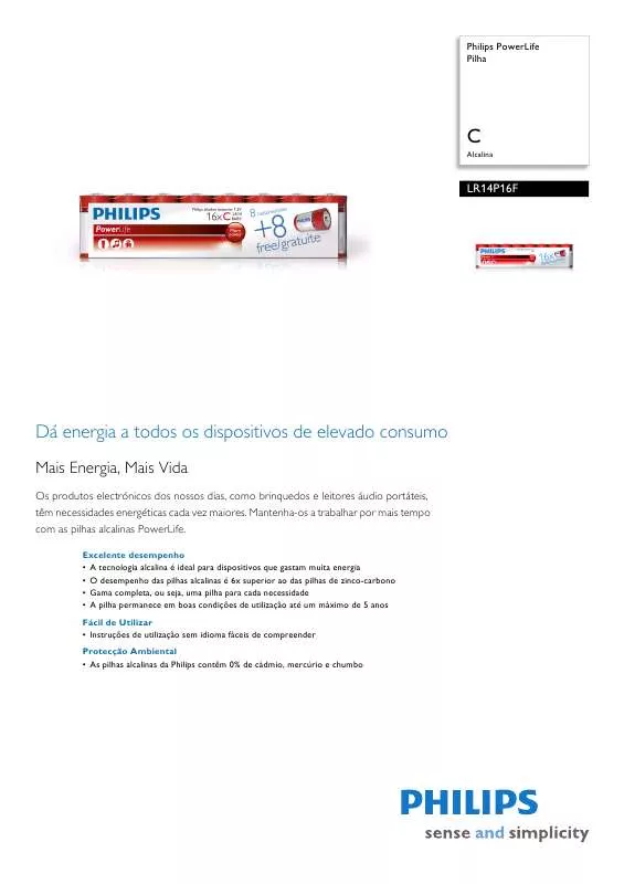 Mode d'emploi PHILIPS LR14P16F