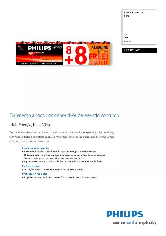 Mode d'emploi PHILIPS LR14PS16C