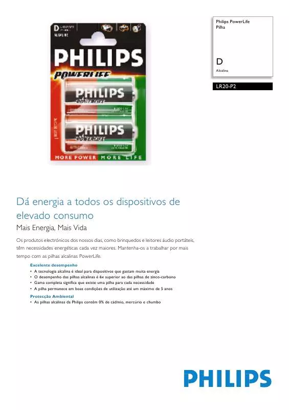 Mode d'emploi PHILIPS LR20-P2