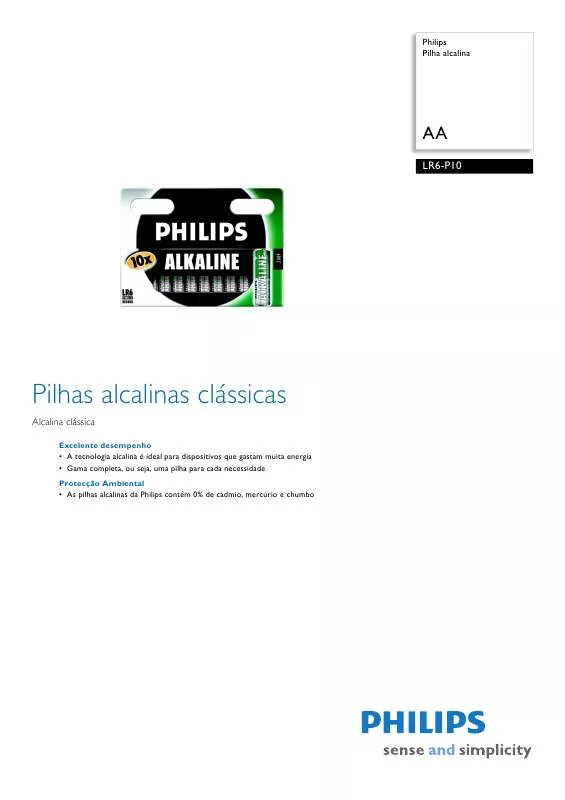 Mode d'emploi PHILIPS LR6-P10