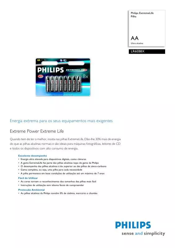 Mode d'emploi PHILIPS LR6EB8X