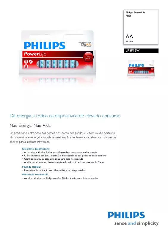 Mode d'emploi PHILIPS LR6P12W