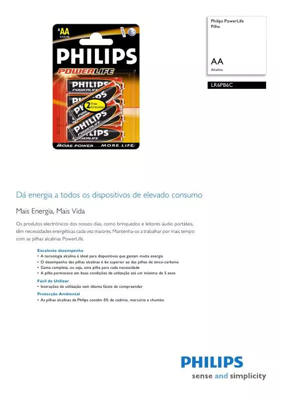 Mode d'emploi PHILIPS LR6PB6C