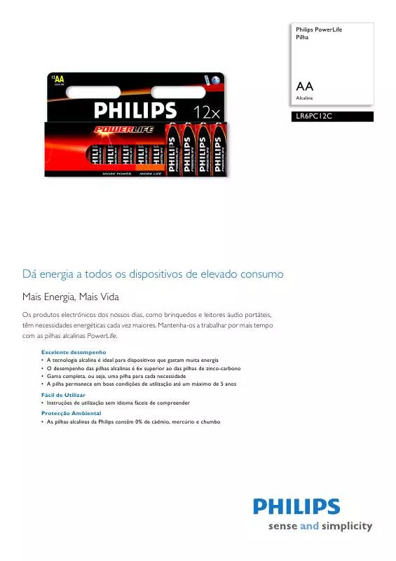 Mode d'emploi PHILIPS LR6PC12C