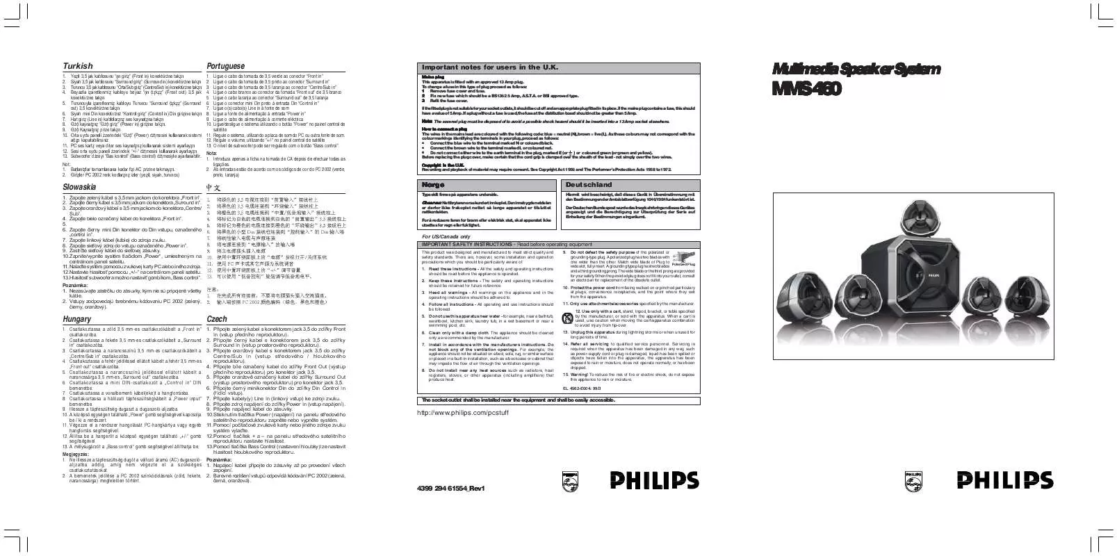 Mode d'emploi PHILIPS MMS460