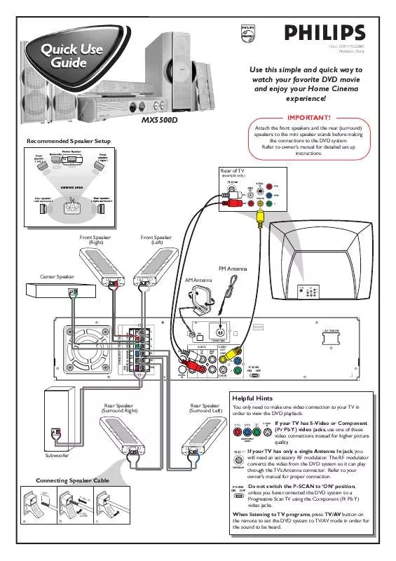 Mode d'emploi PHILIPS MX5500D-21S