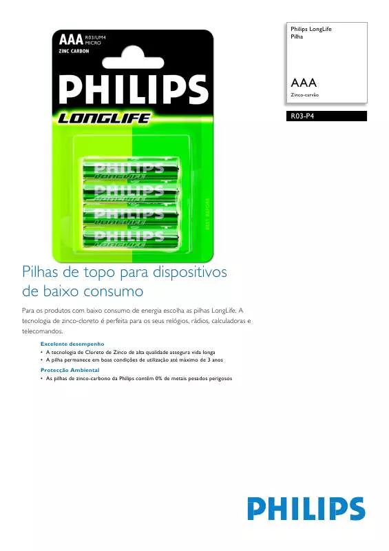 Mode d'emploi PHILIPS R03-P4