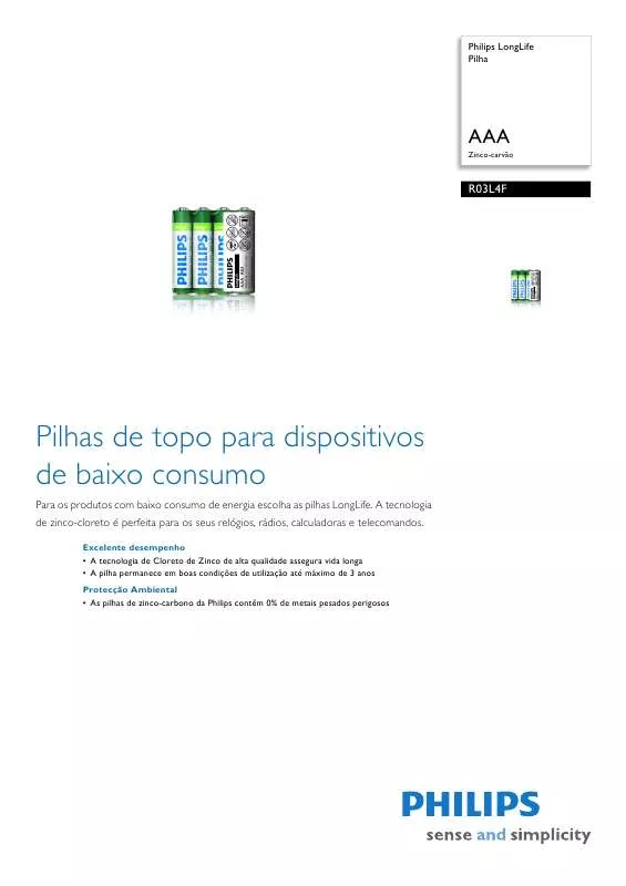 Mode d'emploi PHILIPS R03L4F