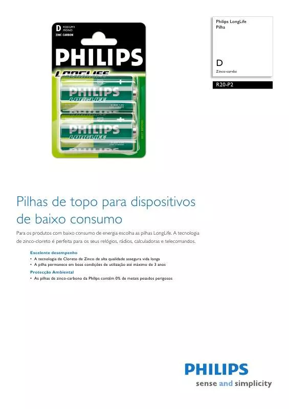 Mode d'emploi PHILIPS R20-P2