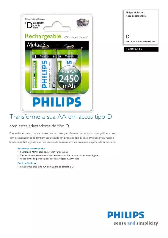 Mode d'emploi PHILIPS R20B2A245