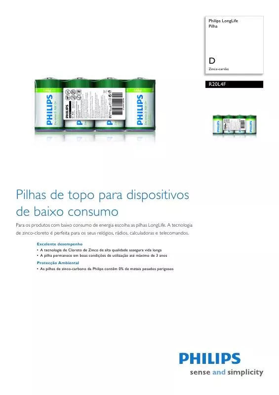 Mode d'emploi PHILIPS R20L4F