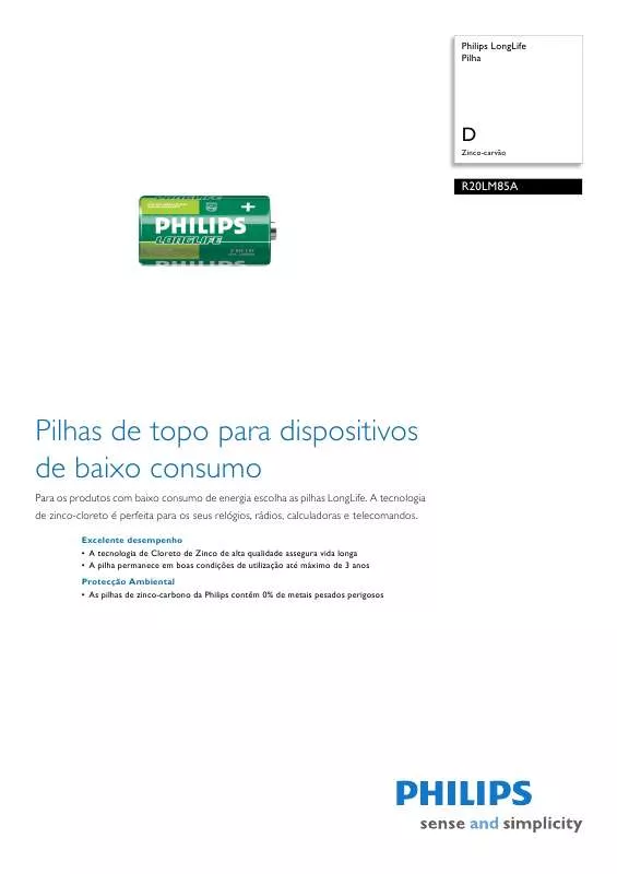 Mode d'emploi PHILIPS R20LM85A