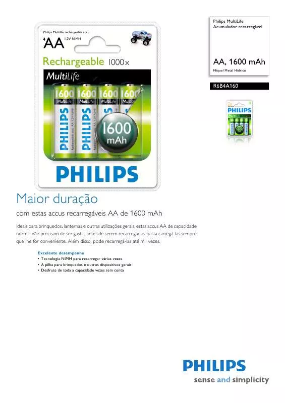 Mode d'emploi PHILIPS R6B4A160