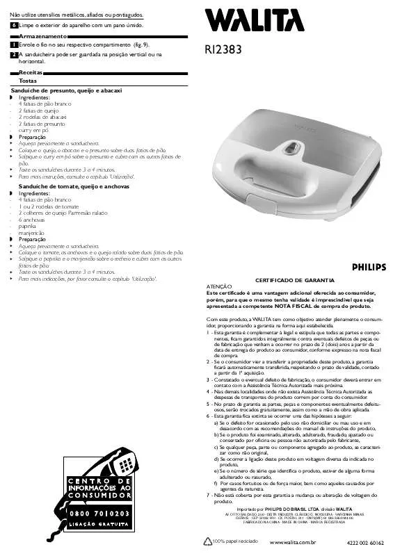 Mode d'emploi PHILIPS RI2383