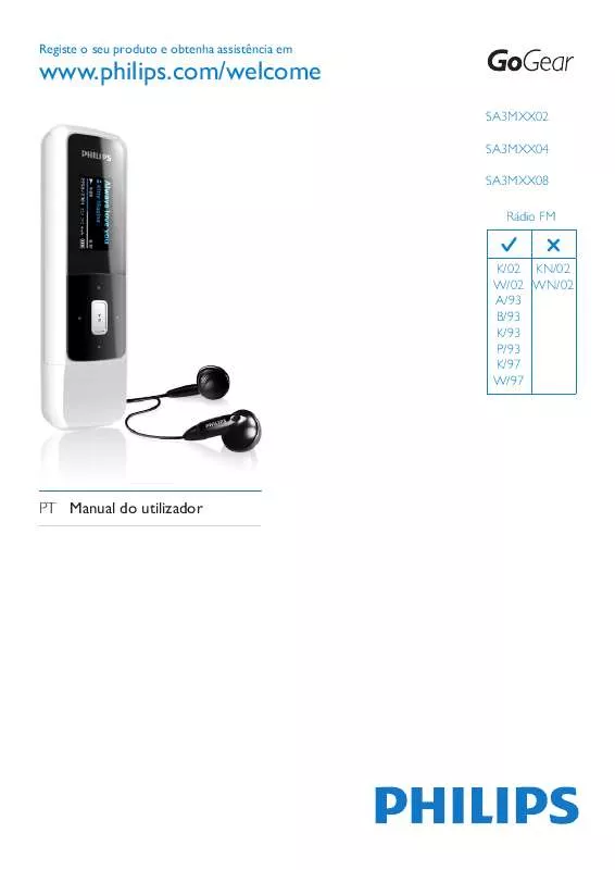 Mode d'emploi PHILIPS SA3MXX04DA