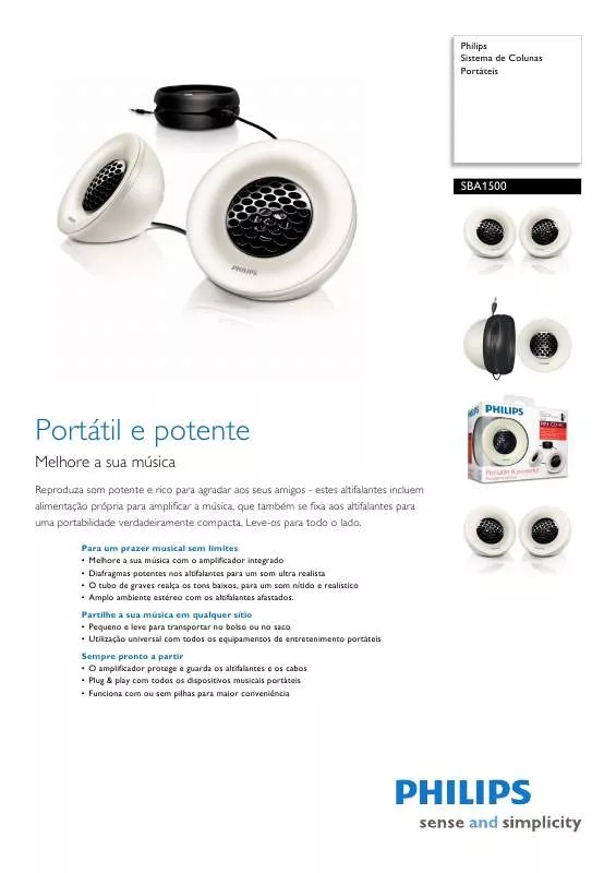 Mode d'emploi PHILIPS SBA1500