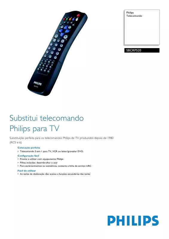 Mode d'emploi PHILIPS SBCRP520