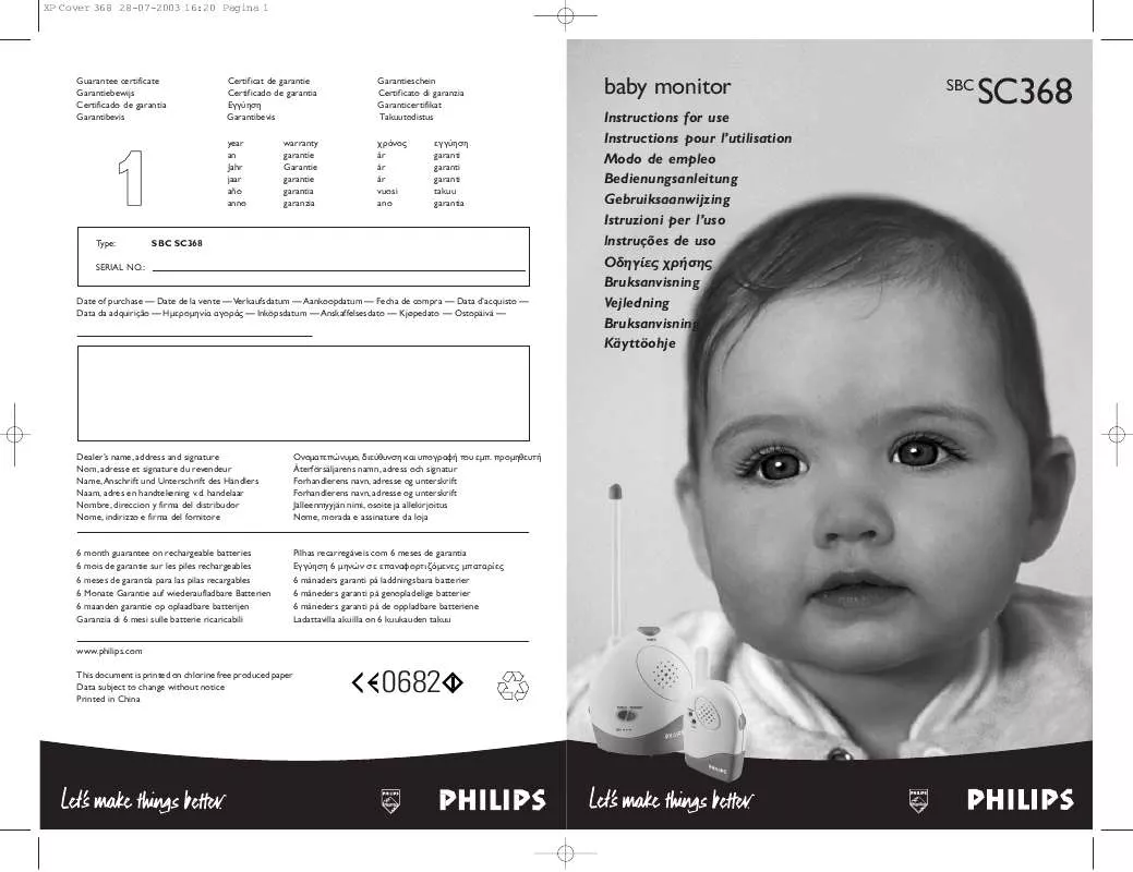 Mode d'emploi PHILIPS SBCSC368-86U