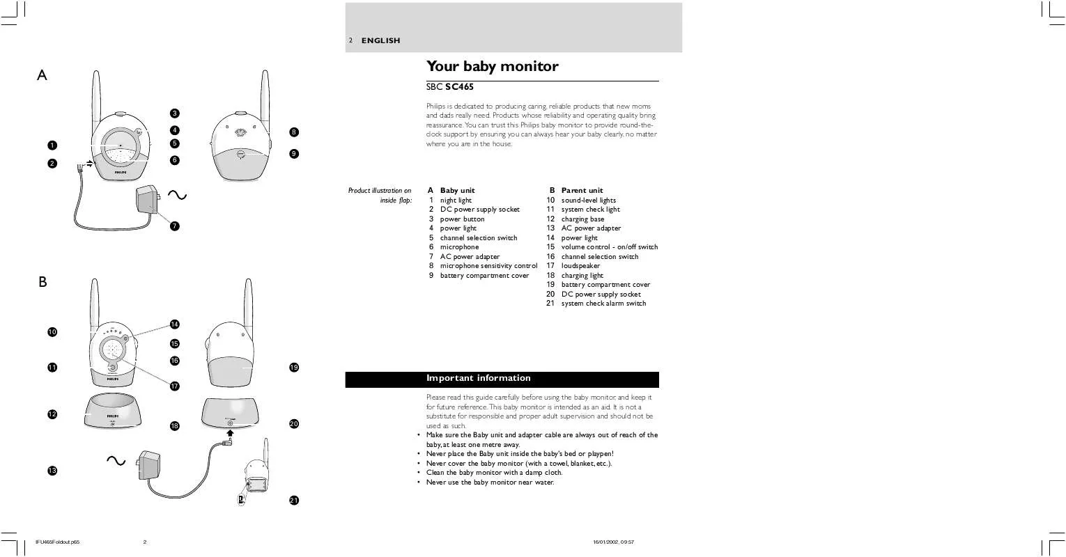 Mode d'emploi PHILIPS SBCSC465