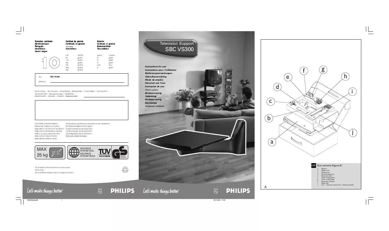 Mode d'emploi PHILIPS SBCVS300/00R