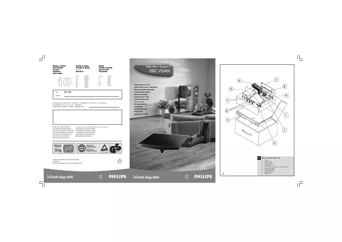 Mode d'emploi PHILIPS SBCVS400/00R