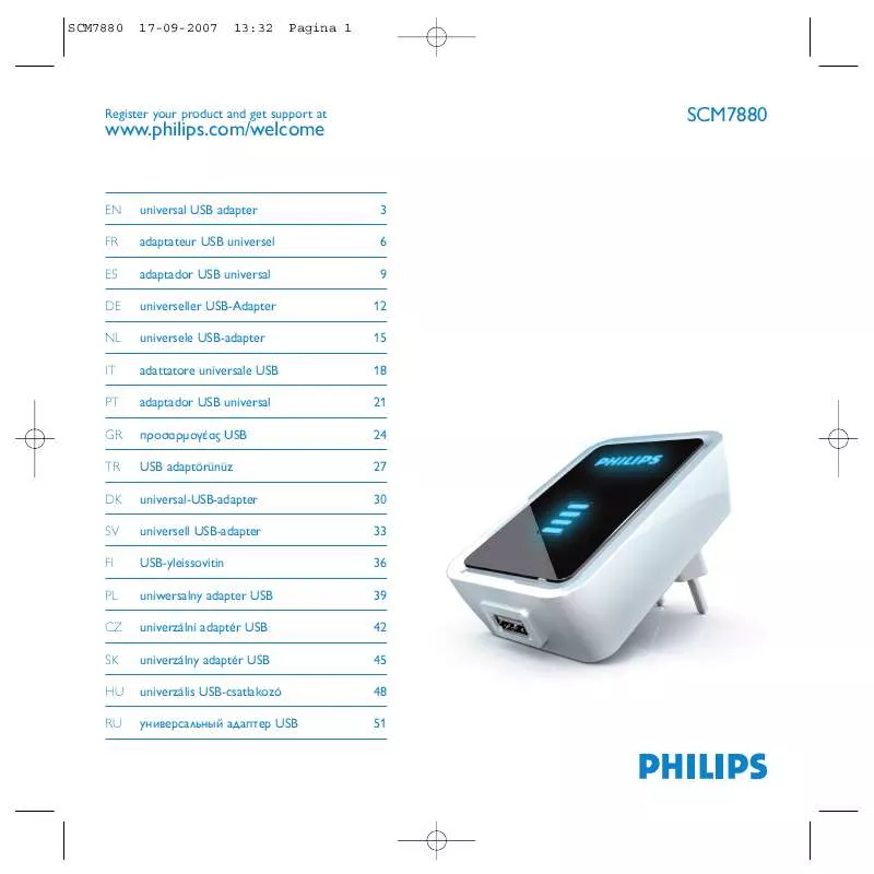 Mode d'emploi PHILIPS SCM7880