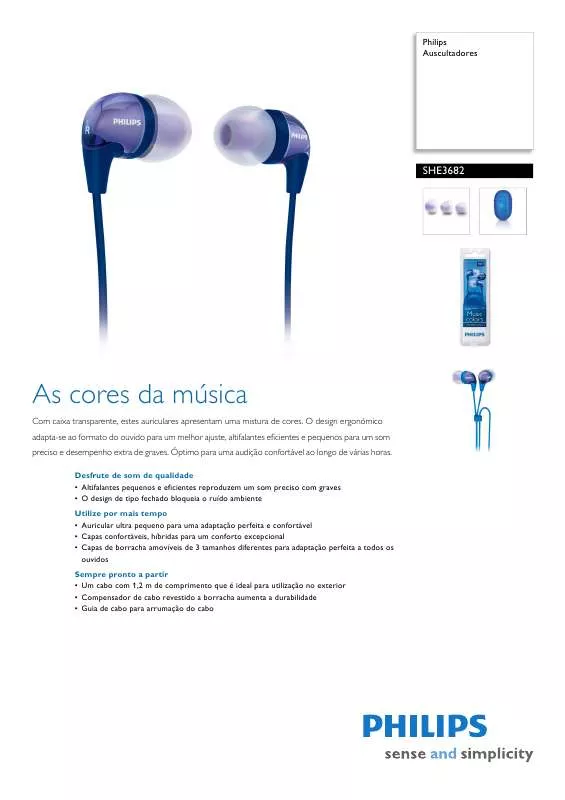 Mode d'emploi PHILIPS SHE-3682