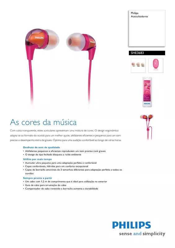 Mode d'emploi PHILIPS SHE-3683