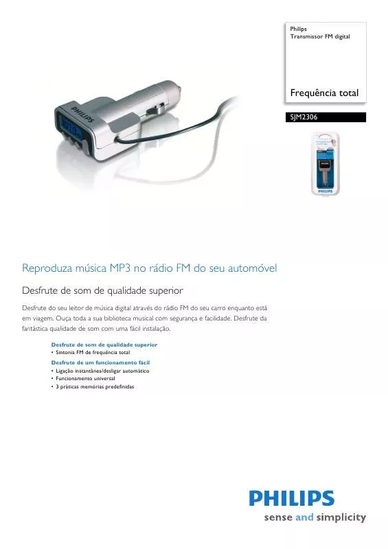 Mode d'emploi PHILIPS SJM2306