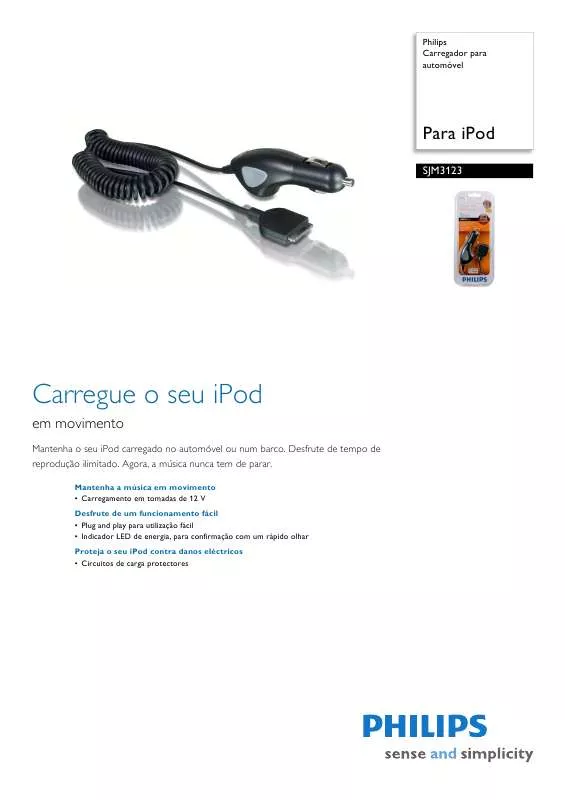 Mode d'emploi PHILIPS SJM3123