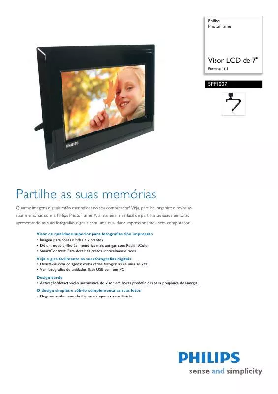 Mode d'emploi PHILIPS SPF1007