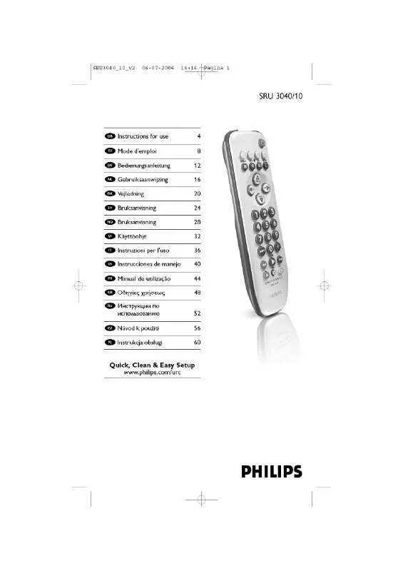 Mode d'emploi PHILIPS SRU3040